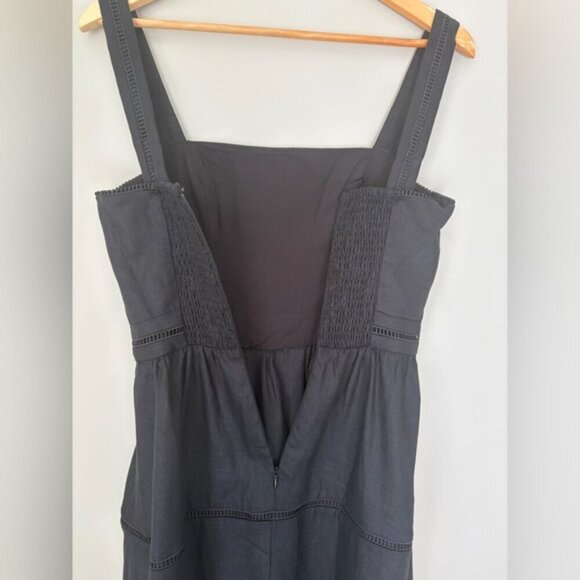 NEW Reformation Everett Sleeveless Linen Embroidered Midi Dress | US 2 UK 6 - Picture 9 of 13